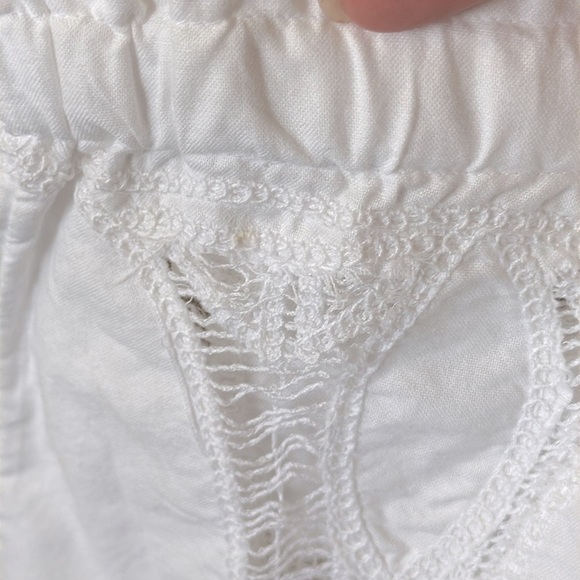 FREE PEOPLE Brittany Embroidered Micro Shorts White Size M - Picture 10 of 10